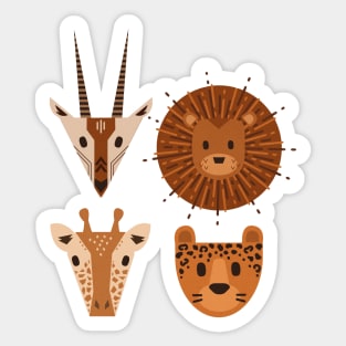 Safari Creatures Sticker